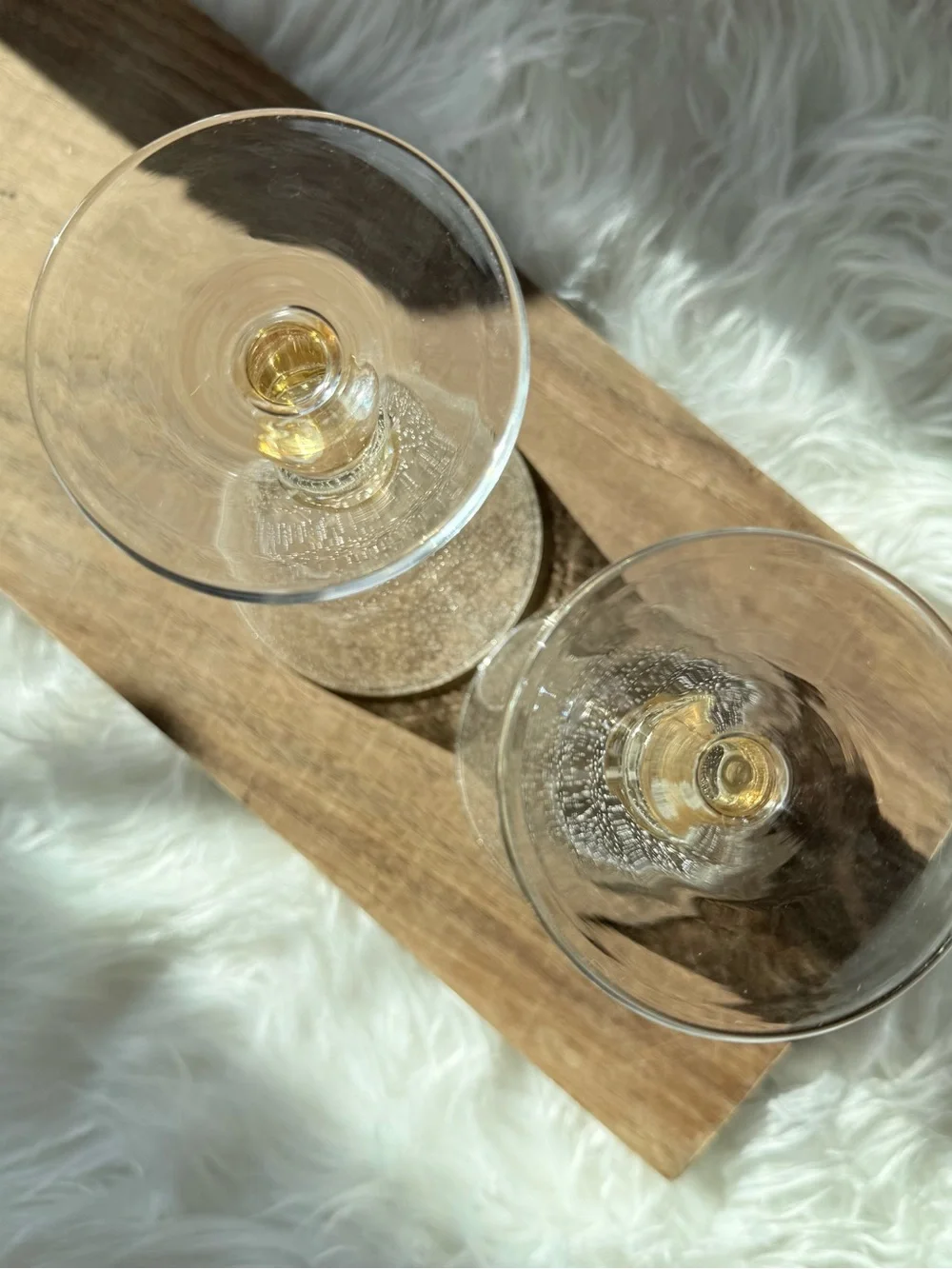 Pottery Barn Hand Blown Bubble Glass Wine Goblets Set of 2 Artisan Glass